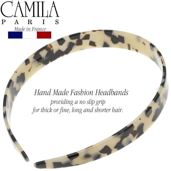 Headband Women\'s French Handmade White Tokyo Flexible No Slip Stylish Hair Acces